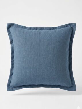 Bed Threads 100% French Flax Linen Cushion Cover Petrol Blue 20x20